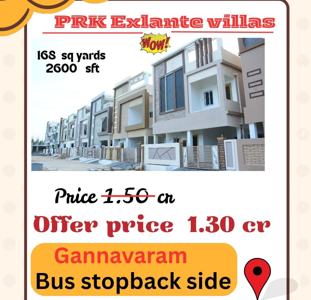 PRK Exlante Villas – Gannavaram (Near Bus Stop Back Side)